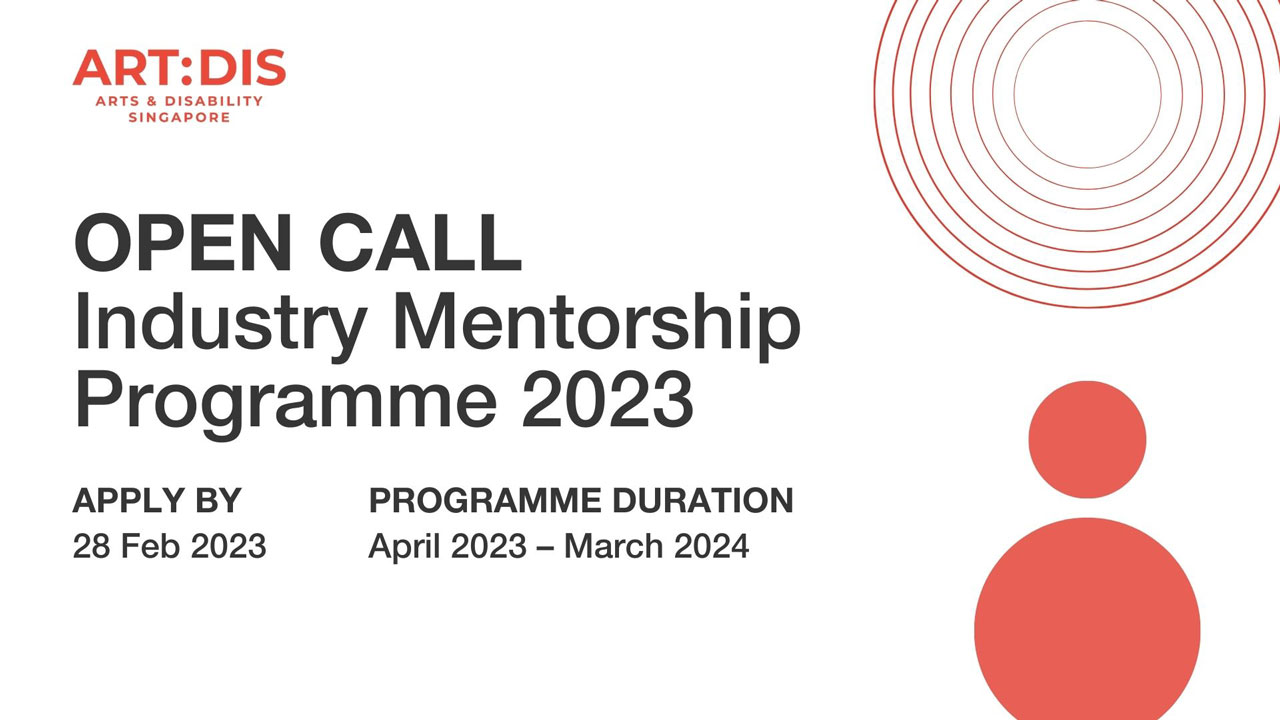 Banner of ART:DIS Open Call Industry Mentorship Programme 2023