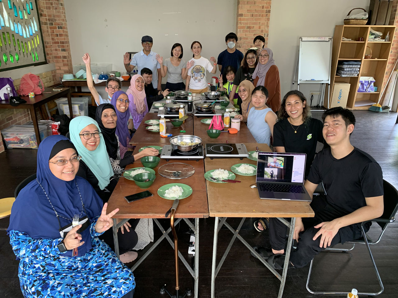 Photo of people around a table